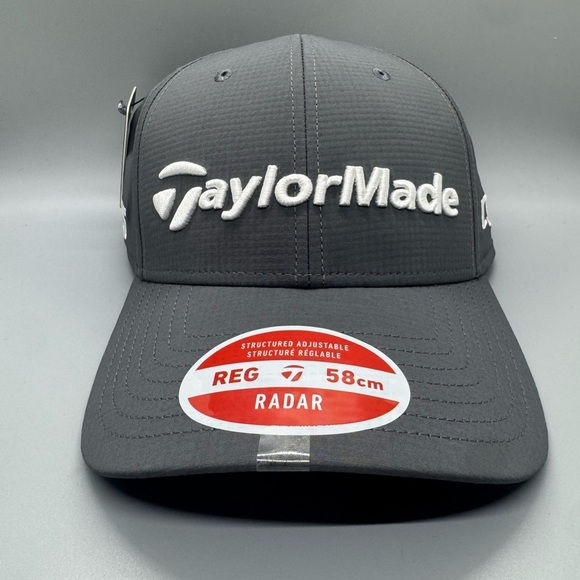 TaylorMade Radar Hat Grey Adjustable - Golf Baseball Hat - Picture 1 of 10